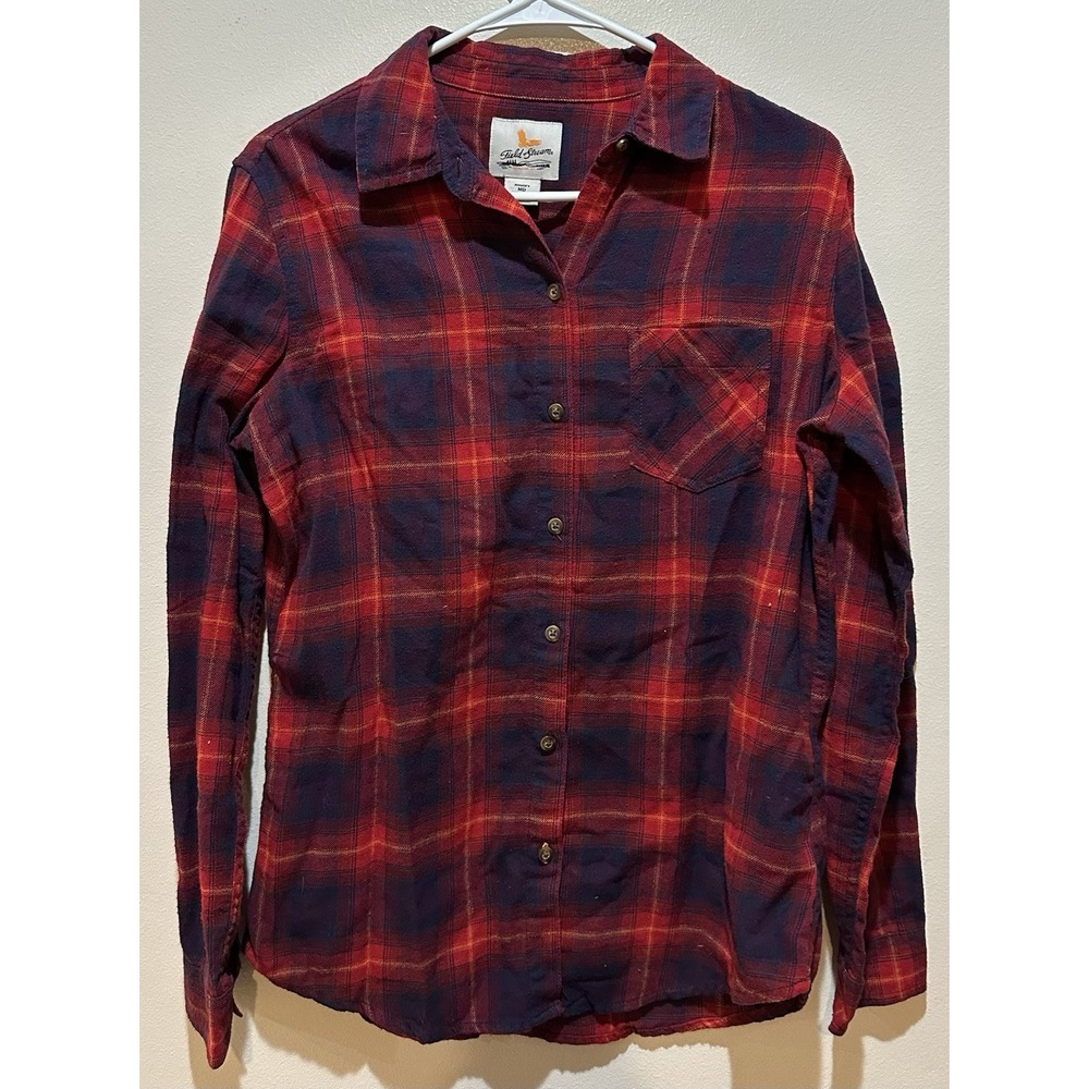Field &‎ Stream Women's Button Down Flannel Size Medium - Red
